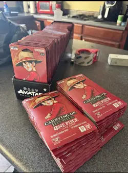 One Piece Carrying On His Will Sleeved Booster Packs - Sealed Lot of 50 - Image 1