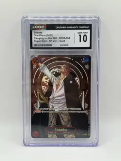 One Piece Shanks Gold SP - OP09-004 Carrying On His Will Foil 10 OP13 - Image 1
