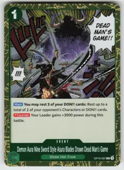 Foil Demon Aura Nine Sword Style Asura Blades Drawn Dead Man's Game OP12-037 Leg - Image 1