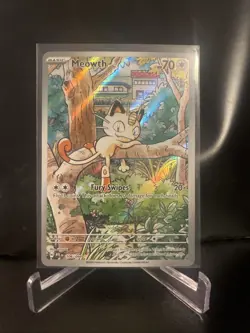 🔥Meowth 106/094 Pokemon TCG Phantasmal Flames Illustration Rare 106/94🔥 - Image 1
