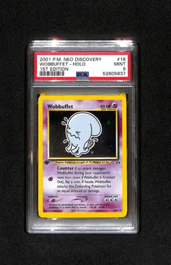Wobbuffet (16) 16 Neo Discovery 1st Edition [PSA 9 MINT] - Image 1