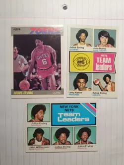 Lot Of 3 Julius Erving Basketball Cards - Image 1
