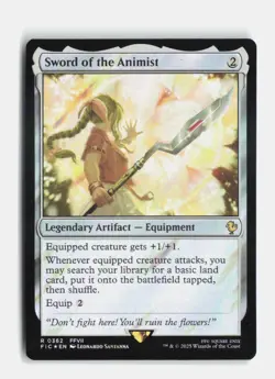 Sword of the Animist (Surge Foil) 362 Foil Commander: FINAL FANTASY MTG NM - Image 1