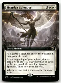 Sigarda's Splendor (Extended Art) #330 (NM) Midnight Hunt MID Magic MTG - Image 1