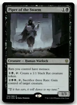 Piper of the Swarm #100 (Foil) (NM) Throne of Eldraine ELD Magic MTG - Image 1