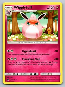 Wigglytuff 72/111 Rare Crimson Invasion Pokemon Near Mint - Image 1
