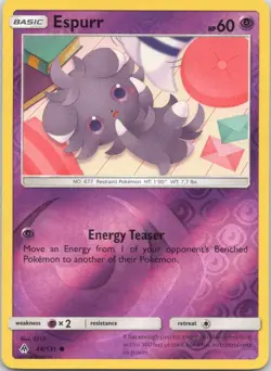 2018 SM - Forbidden Light Espurr REVERSE HOLO #44/131 - Image 1