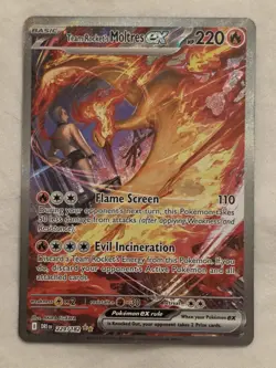 Pokemon Co Team Rocket's Moltres ex 229/182 Full Art Holo SIR ENG 220HP - Image 1