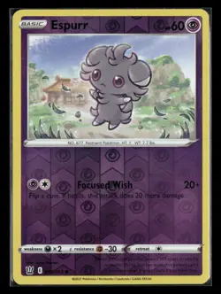 Espurr 060/163 Common Battle Styles Pokemon Reverse Holo Near Mint - Image 1