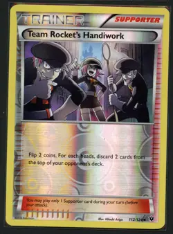 Team Rocket's Handiwork 112/124 Uncommon Fates Collide Pokemon Reverse Holo NM - Image 1