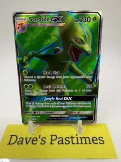Sceptile GX (Full Art) 196/214 Holo - Pokemon SM - Lost Thunder - NM P5 - Image 1