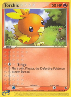TORCHIC 74/109 COMMON RUBY & SAPPHIRE LP POKEMON - Image 3