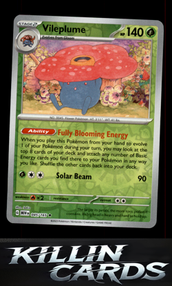 Reverse Holofoil Vileplume 045/165 Pokemon Rare SV: Scarlet & Violet 151 Card NM - Image 1