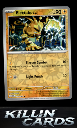 Reverse Holofoil Electabuzz 125/165 Pokemon Common SV: Scarlet & Violet 151 Card - Image 1