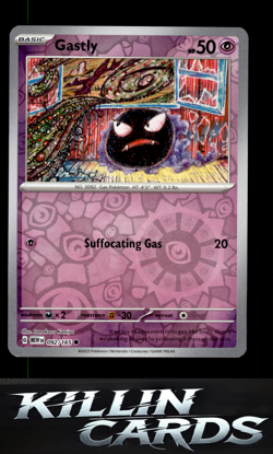 Reverse Holofoil Gastly 092/165 Pokemon Common SV: Scarlet & Violet 151 Card NM - Image 1