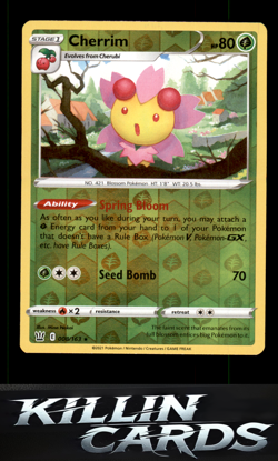 Reverse Holofoil Cherrim 008/163 Pokemon Holo Rare SWSH05: Battle Styles Card NM - Image 1