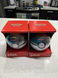 Pokemon TCG PokeBall Tin | Moon Ball H24 | 3 Booster Packs | Sealed - Image 2