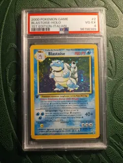 Carta Pokemon Blastoise Holo Set Base 2/102 ITA Prima Edizione PSA 4 - Image 3