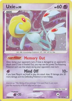 Pokemon Card - Uxie - Holo (18/123 - Mysterious Treasures) - Image 1