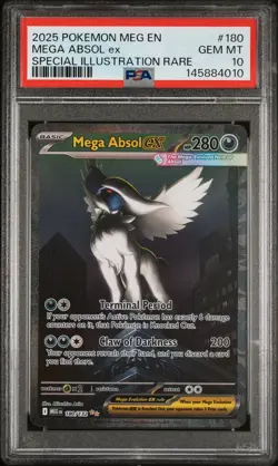 2025 POKEMON MEG EN-MEGA EVOLUTION #180 MEGA ABSOL EX PSA 10 - Image 1