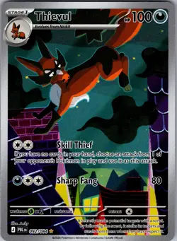Thievul 092/084 Illustration Rare Pitch Black Pokemon Holo Near Mint - Image 1