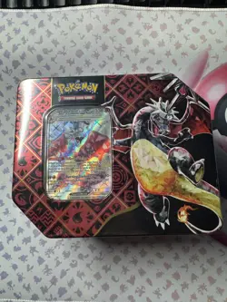 Pokemon TCG: Paldean Fates Tin - Shiny Charizard ex - New & Sealed | 5 Packs - Image 1