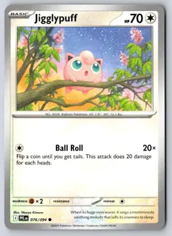 Jigglypuff 076/094 Common Phantasmal Flames Pokemon Near Mint - Image 1