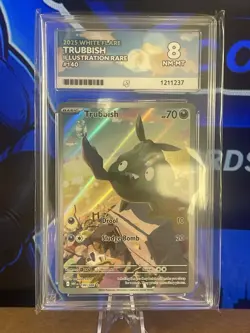 Pokemon TCG Trubbish Illustration Rare White Flare Card 140/086 Ace 9 Mint UK - Image 1