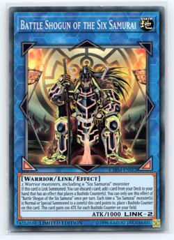 Battle Shogun of the Six Samurai - CHIM-ENSE2 Super Rare Limited Edition Yugioh - Image 1