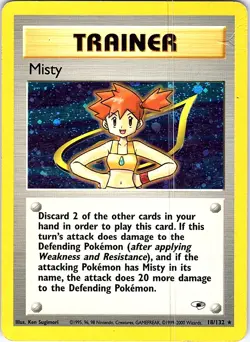 Misty (18) Unlimited Holo Holo Rare Gym Heroes 018/132 HP - Image 1