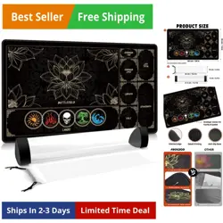MTG Playmat with Play Zones – Magic Play mat Card Game Mat for Magic The Gath... - Image 1