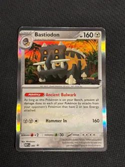 Pitch Black Prerelease Stamped Promo Card Bastiodon Black Star Promo NM MEP 085 - Image 1