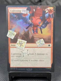 MTG - Secret Lair Deadpool - Lightning Bolt - #042 - FOIL - Image 1
