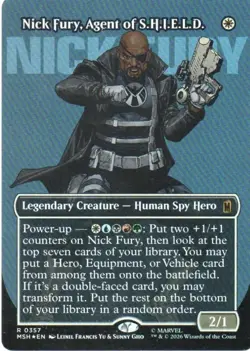 MTG: Marvel SH: Foil Borderless Nick Fury, Agent of S.H.I.E.L.D. (0357): LP Con - Image 1