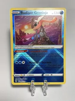 Pokemon Radiant Greninja 046/189 Radiant Rare Astral Radiance NM Basic HP 130 - Image 1