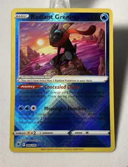 Pokemon Radiant Greninja 046/189 Radiant Rare Astral Radiance NM Basic HP 130 - Image 4