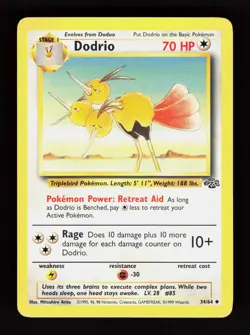 Pokemon Dodrio 34/64 Jungle Unlimited Lightly Played - Image 1