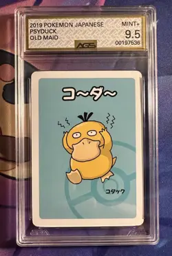 2019 Pokemon Japanese Psyduck- Old Maid, AGS Mint+ 9.5 - Image 1