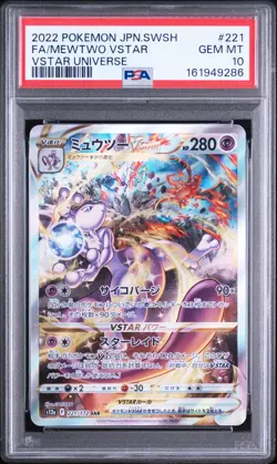 2022 POKEMON JAPANESE SWORD & SHIELD VSTAR UNIVERSE FULL ART/MEWTWO VSTAR PSA 10 - Image 1