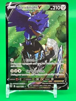 Pokemon Corviknight V TG18/30 Silver Tempest Trainer Gallery Rare Holo V NM - Image 1