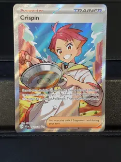 Pokemon TCG Crispin 164/142 Sv07: Stellar Crown SCR EN Ultra Rare Holo EXCELLENT - Image 1