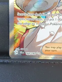 Pokemon TCG Crispin 164/142 Sv07: Stellar Crown SCR EN Ultra Rare Holo EXCELLENT - Image 3