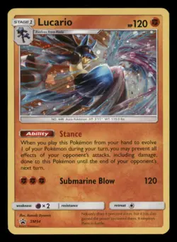 Lucario - SM54 Holo Promo Sun & Moon Promo Pokemon Lightly Played - Image 1
