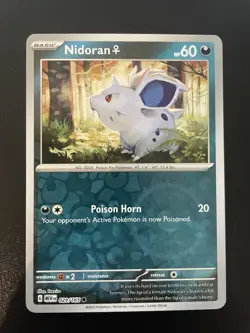 Nidoran F 029/165 Common 151 Pokemon Reverse Holo Lightly Played - Image 1