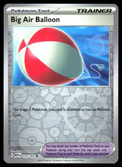 POKEMON BIG AIR BALLOON 151 155/165 REVERSE HOLO UNCOMMON MP - Image 1