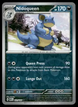 Nidoqueen 031/165 Uncommon 151 Pokemon Reverse Holo Near Mint - Image 1