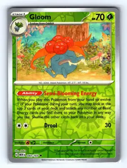 Gloom 044/165 Uncommon 151 Pokemon Reverse Holo Near Mint - Image 1