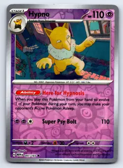 Hypno 097/165 Uncommon 151 Pokemon Reverse Holo NM/M - Image 1