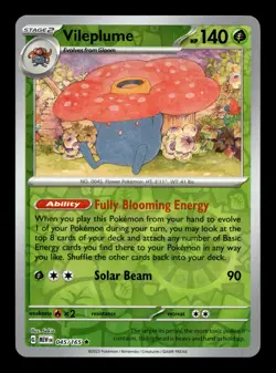 Vileplume 045/165 SV: Scarlet & Violet 151 Reverse Holofoil Rare Pokemon TCG - Image 1