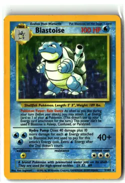 1999 Blastoise ⭐ 2/102 Holo Rare Vintage WOTC Base Set Unlimited Pokemon LP - Image 1